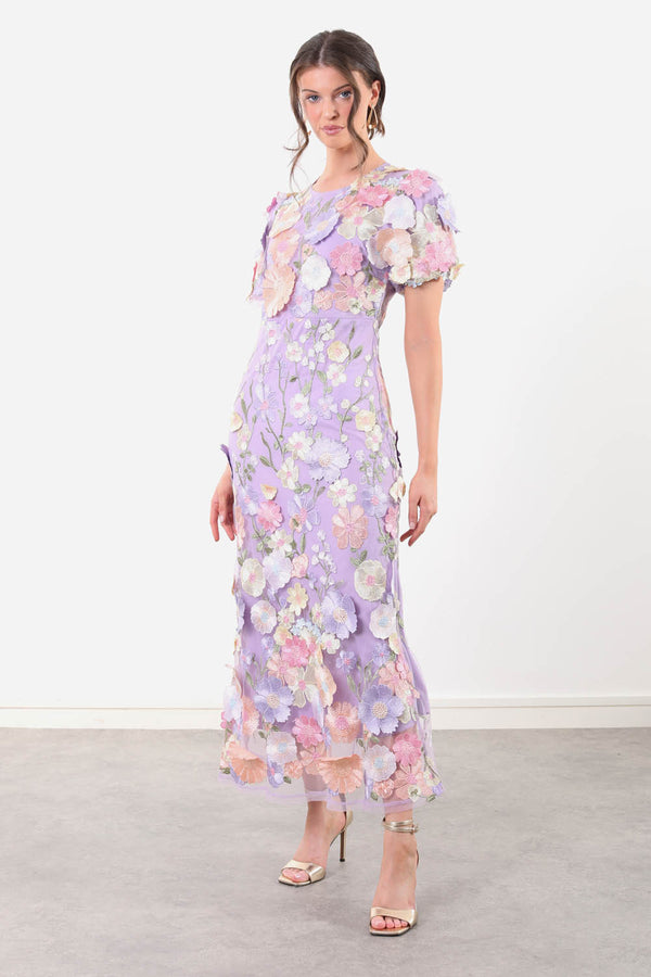 Marc Angelo Floral Dress MA81218 Purple