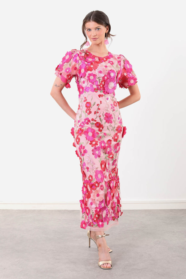 Marc Angelo Floral Dress MA81218 Pink