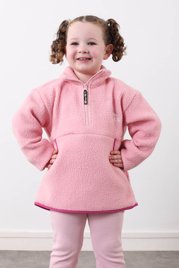 The Farrah Kid's Fleece in Baby Pink