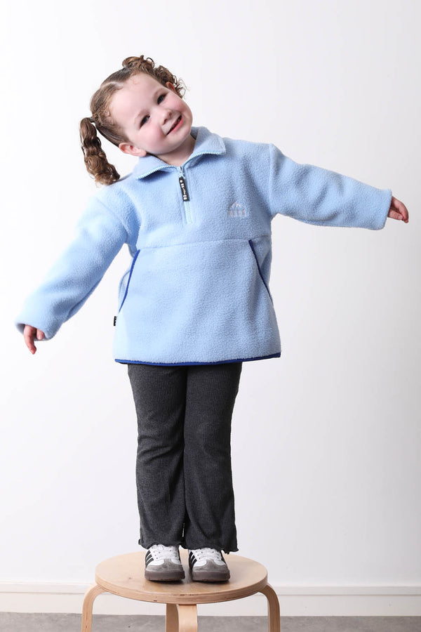 The Farrah Kid's Fleece in Baby Blue