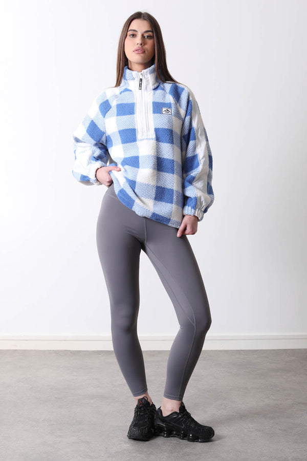 Horizon Fleece in Blue Check