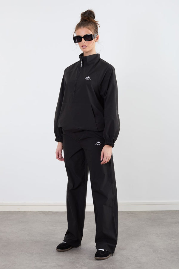 The Grid Tracksuit Half Zip In Black US45521