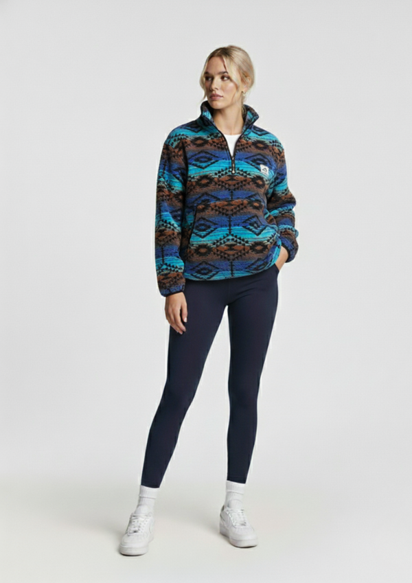 The Trek fleece in Blu Aztec US45508