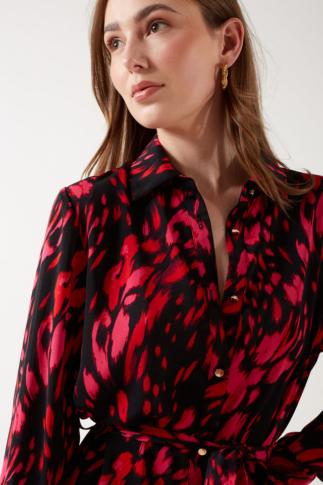 Mint velvet red leopard print dress sale