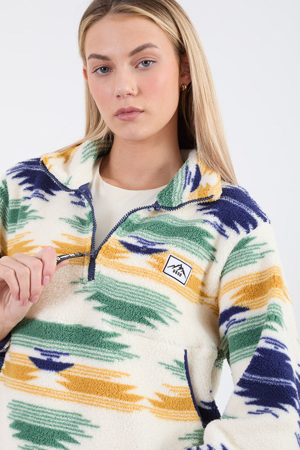 The Trek fleece in Blue Abstract US45508
