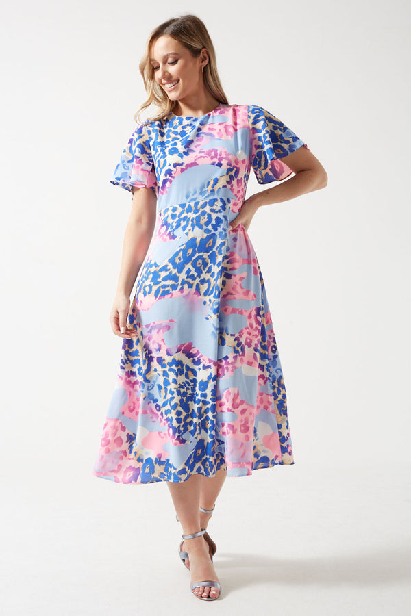Marc Angelo Flutter Sleeve Dress