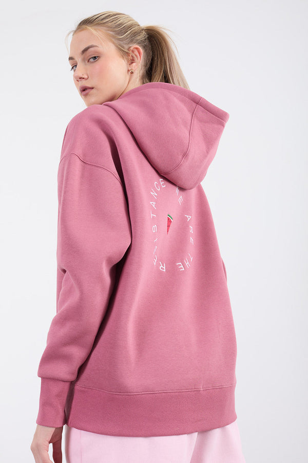 The Resistance Hoodie in pink US45517