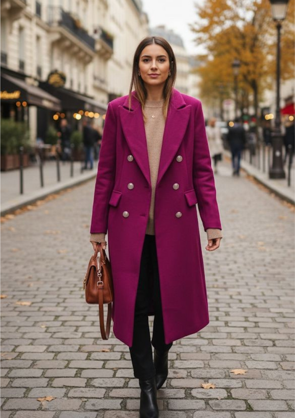 Marcangelo Purple Tailored Coat MA1247