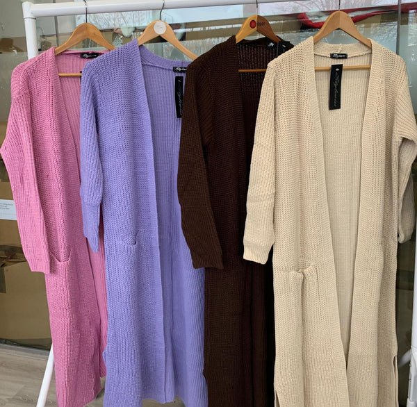 Skinny Sleeve Long Cardigan