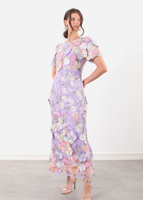 Marc Angelo Floral Dress MA81218 Purple