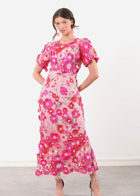 Marc Angelo Floral Dress MA81218 Pink