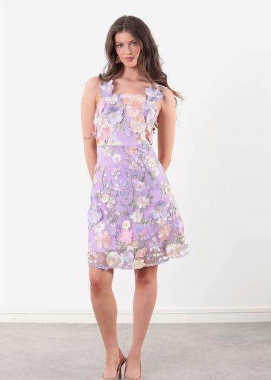 Marc Angelo Floral mini Dress MA81222 Purple
