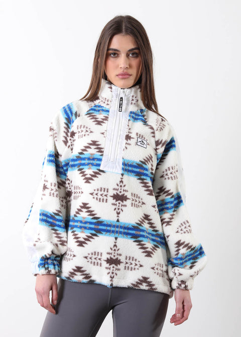 Horizon Fleece in Blue Aztec