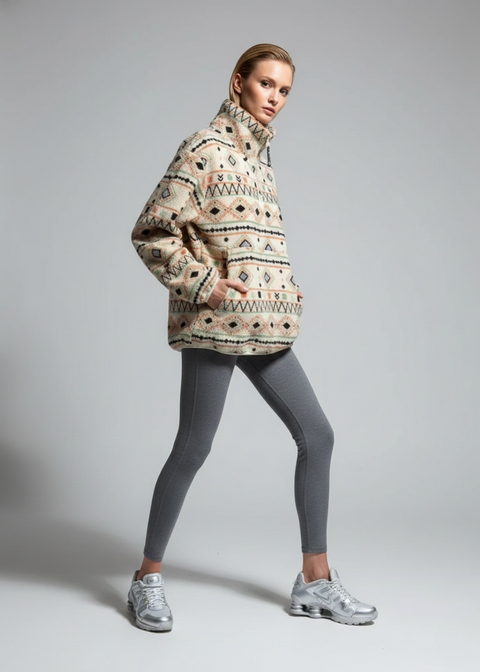 The Trek fleece in PNK/TQ AZTEC US45508