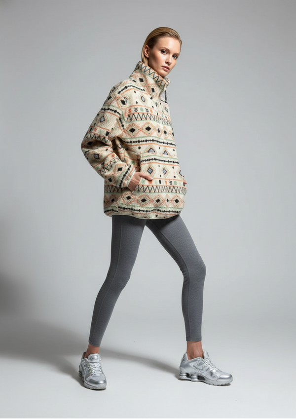 The Trek fleece in PNK/TQ AZTEC US45508