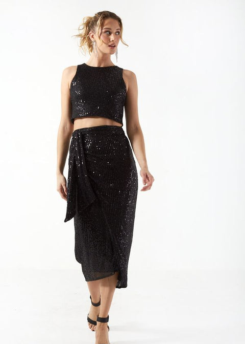 Marc Angelo Sequin Top and Skirt