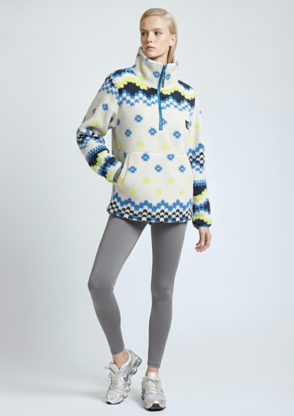 The Trek fleece in Neon Geo US45508