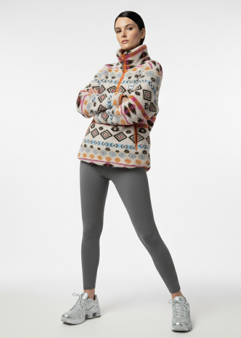 The Trek fleece in Hot Pink Aztec US45508