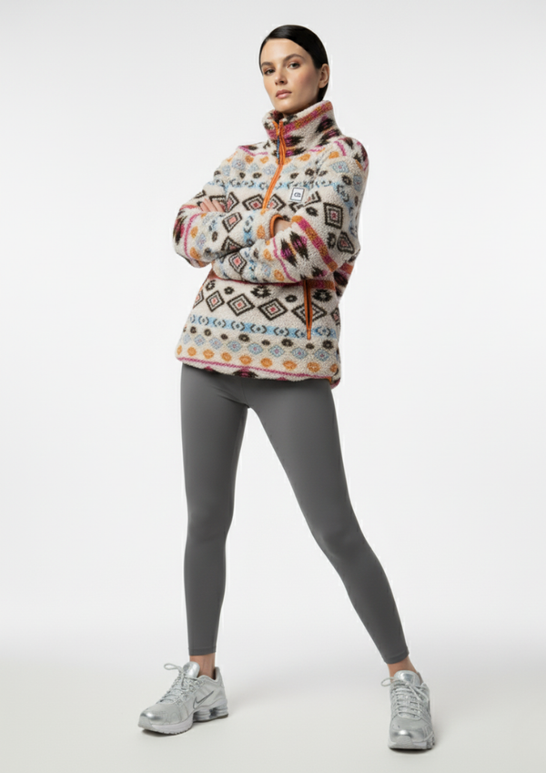 The Trek fleece in Hot Pink Aztec US45508