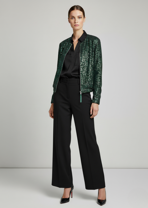Marc Angelo Luna Sequin Jacket MA3501 GREEN