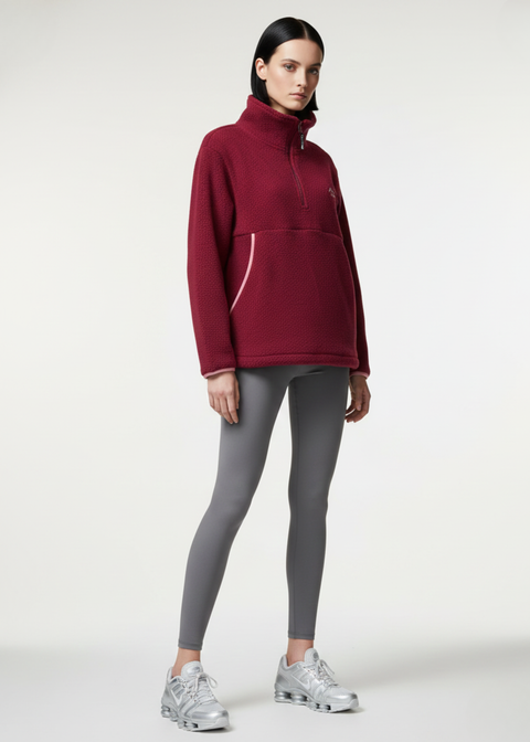 The Nexus Fleece in Burgundy Contrast US45508