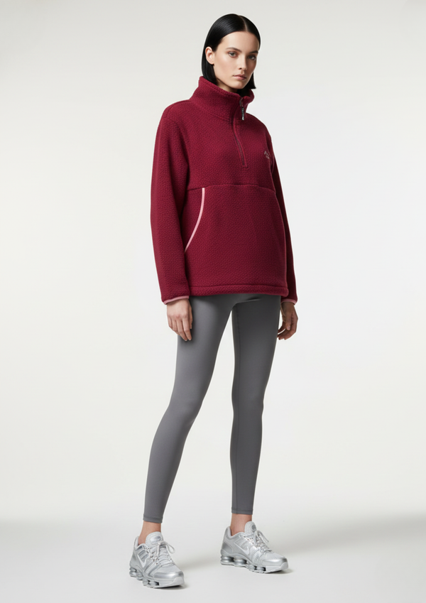 The Nexus Fleece in Burgundy Contrast US45508