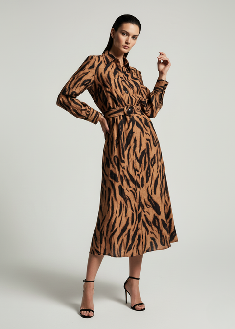 Marc Angelo Shirt Dress MA812949 D359 BRN