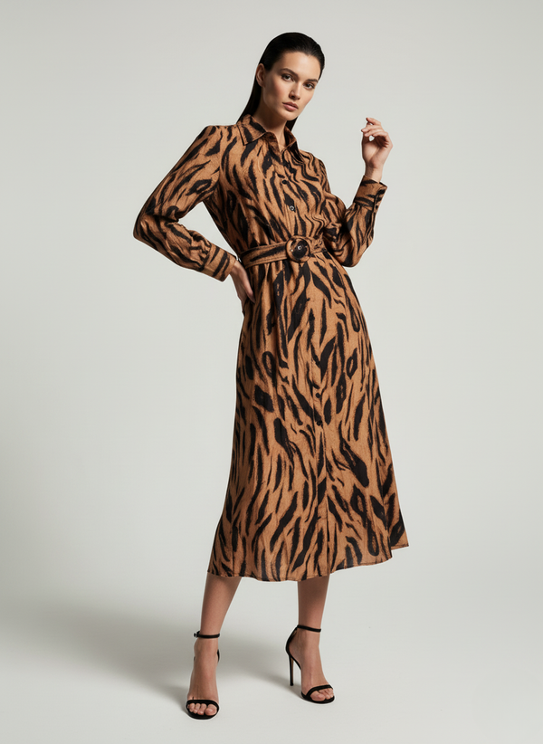 Marc Angelo Shirt Dress MA812949 D359 BRN