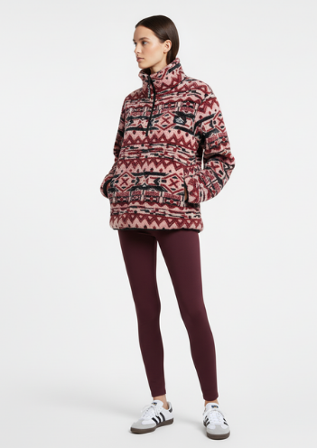 The Trek fleece in BERRY AZTEC US45508