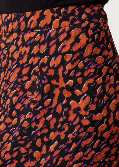 Marc Angelo Leopard A-Line Skirt