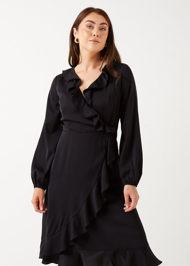Marc Angelo Ruffle Neckline Dress