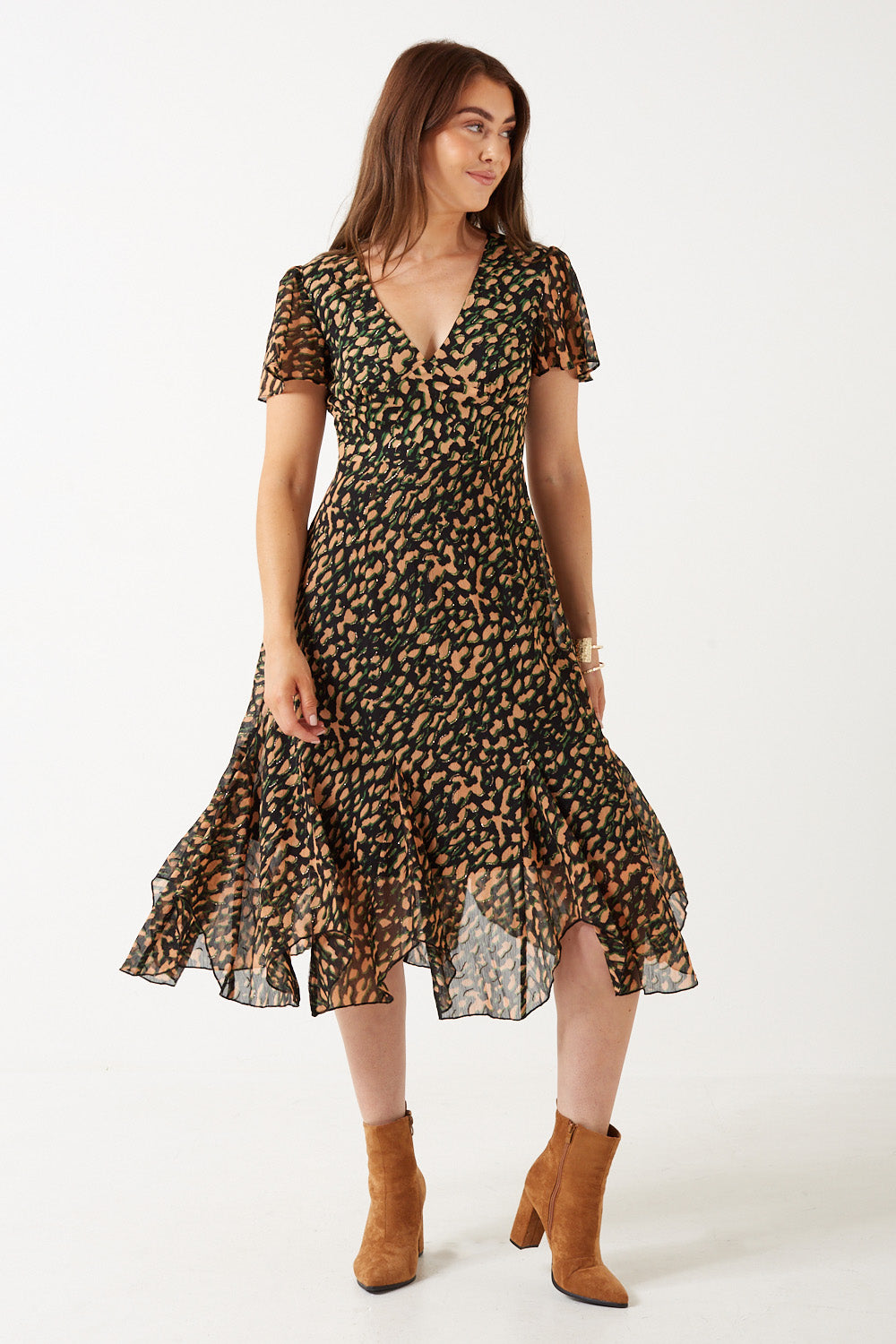 Pieces hot sale leopard dress