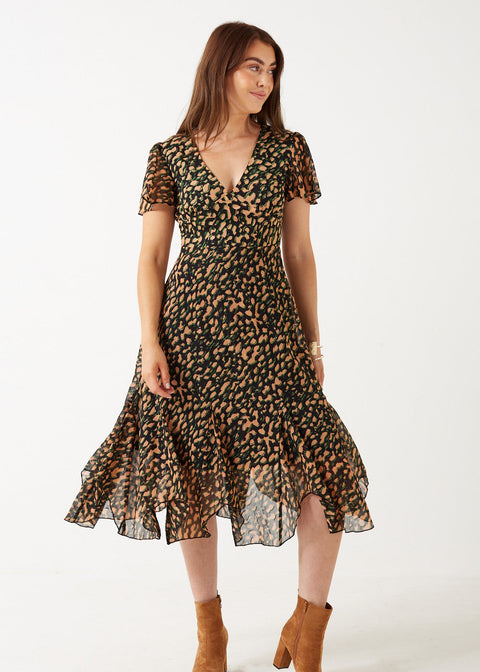 Marc Angelo Alannah Leopard Dress