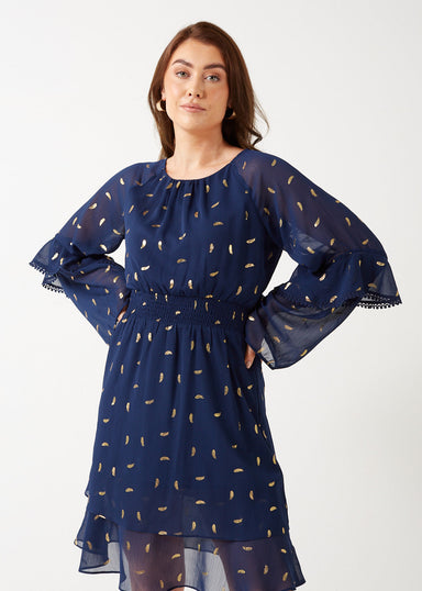 Marc Angelo Shirred Waist Dress