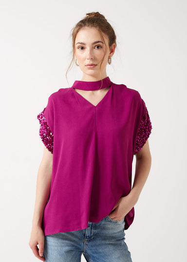 Marc Angelo Isabel High Neck Top