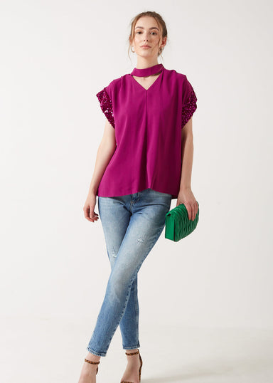 Marc Angelo Isabel High Neck Top