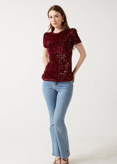 Marc Angelo Sequin Top