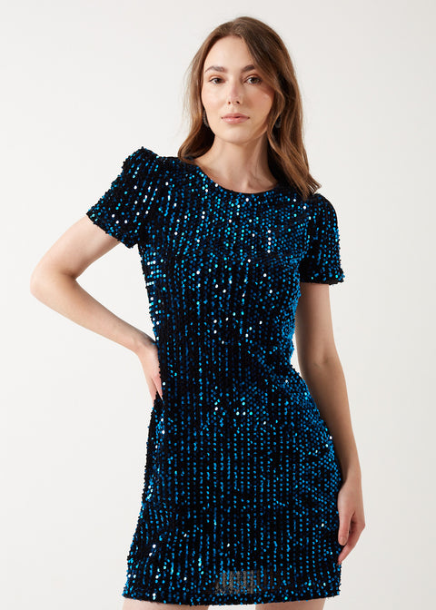 Marc Angelo Sequin Short Dress