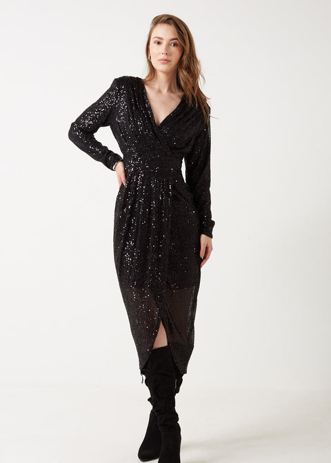 Marc Angelo Sequin Midi Dress