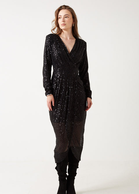 Marc Angelo Sequin Midi Dress
