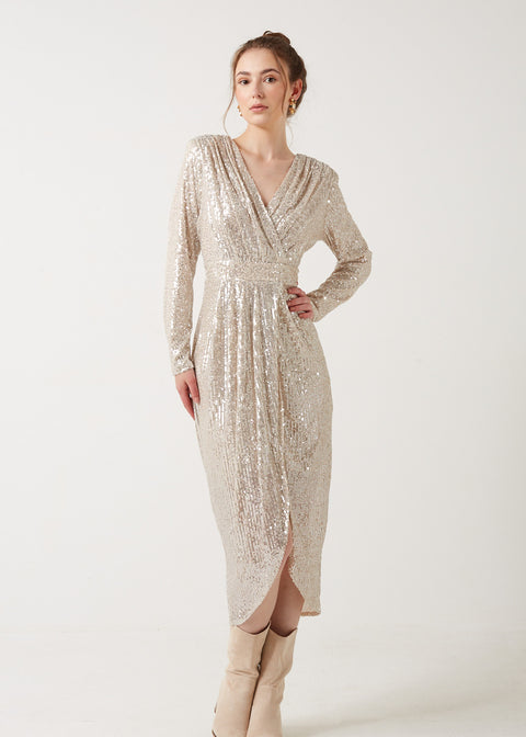 Marc Angelo Sequin Midi Dress