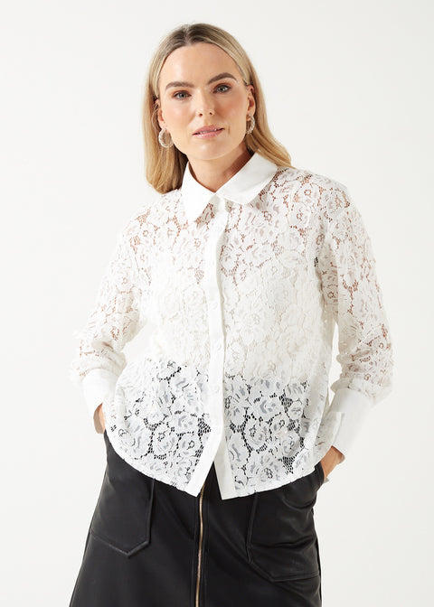 Marc Angelo Collared Lace Shirt