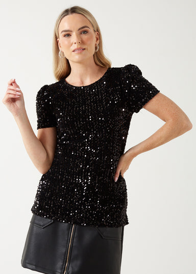 Marc Angelo Sequin Top