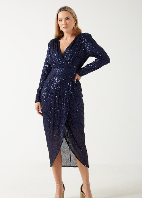 Marc Angelo Sequin Midi Dress
