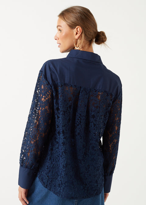 Marc Angelo Collared Lace Shirt