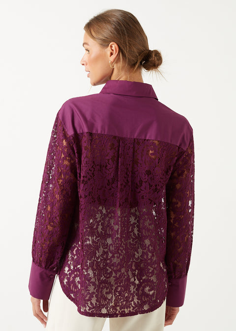 Marc Angelo Collared Lace Shirt