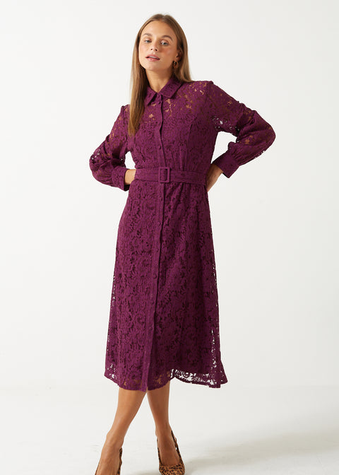 Marc Angelo Lace Shirt Dress