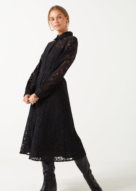 Marc Angelo Lace Shirt Dress