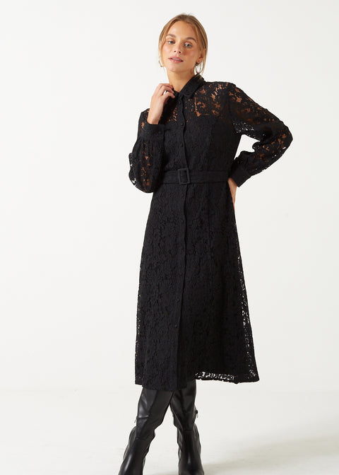 Marc Angelo Lace Shirt Dress