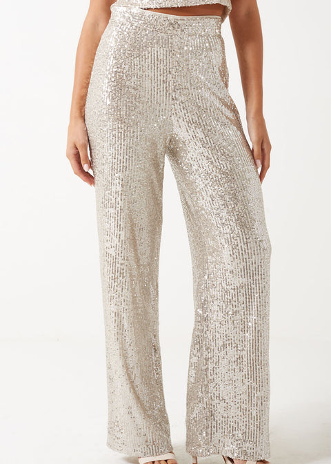 Marc Angelo High Waist Sequin Trouser